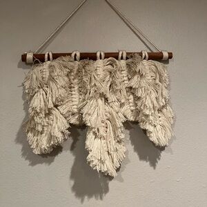 Handcrafted Cream Macrame Wall Hanging